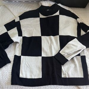 Vans Oversized Checkerboard Crewneck Sweater